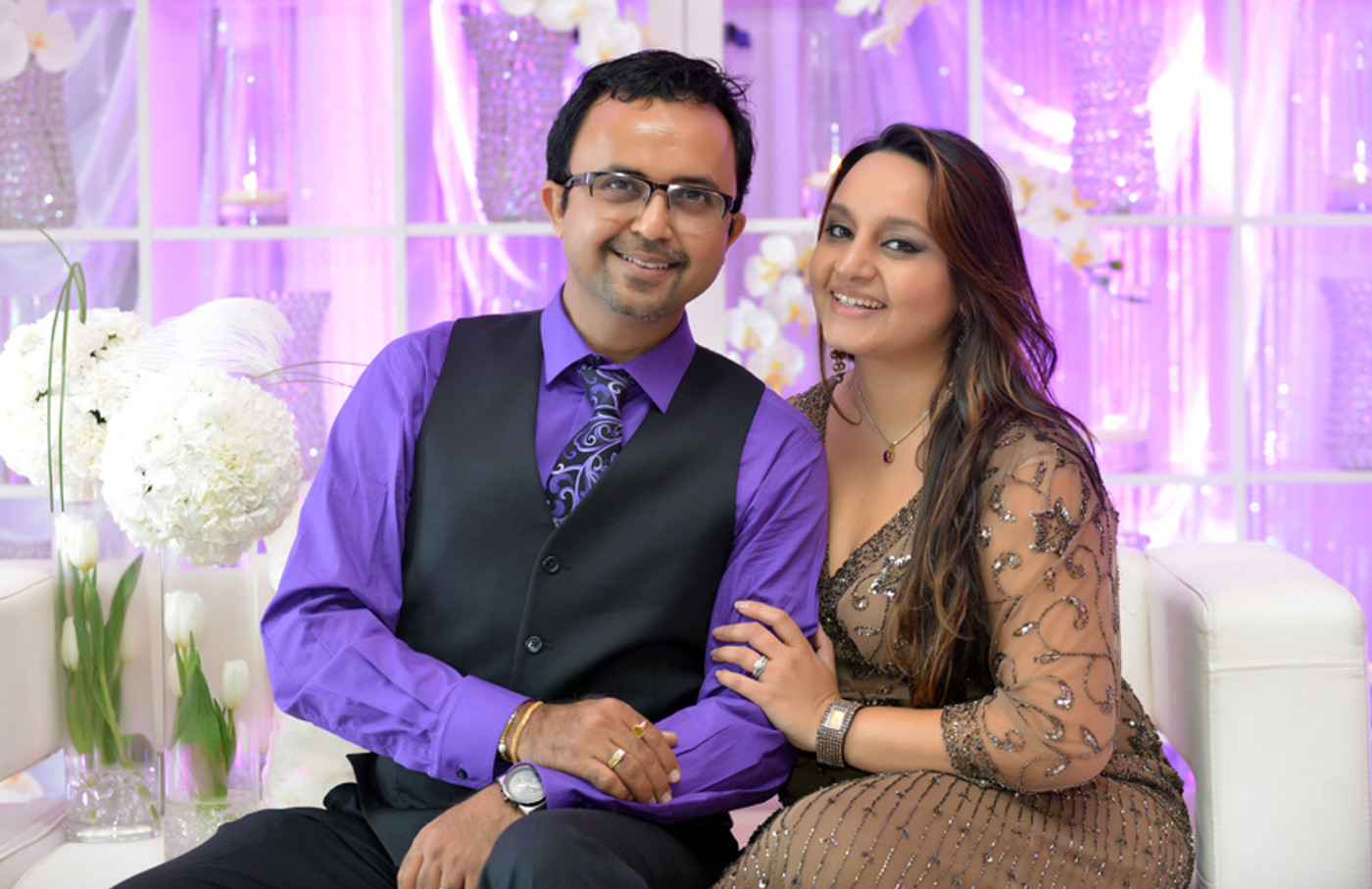 Chirali and Amish Thakkar together at a celebration they photographed